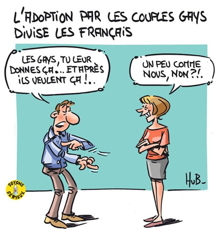 L’adoption par les couples gays divise les français